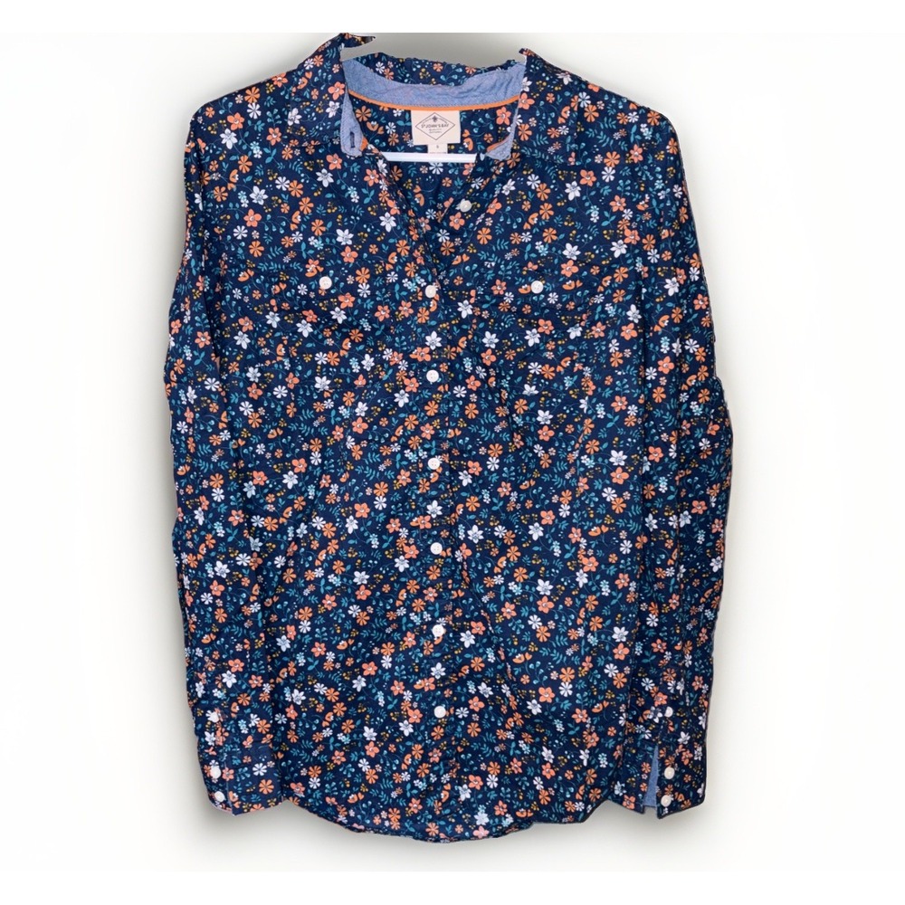 St John's Bay Cottagecore Floral 100% Cotton Coastal Cowgirl Small Shirt